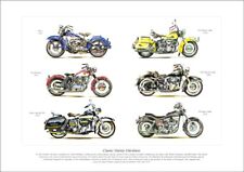 HARLEY-DAVIDSON Motorcycles Classic Motorbike Art Print - Panhead Knucklehead
