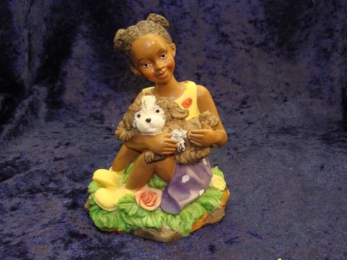 Black african american girl - black,