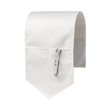 Half Panama Cotton Sofa Tidy 2 Pocket TV Remote Storage Organiser White (Sample)