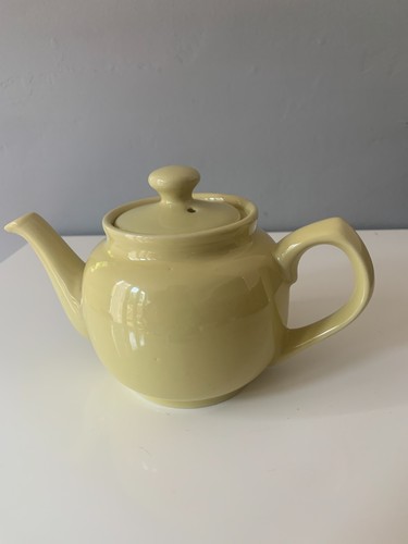 Yellow ceramic teapot tea pot - ceramic,