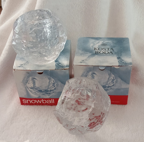 Two kosta boda snowball - boda,