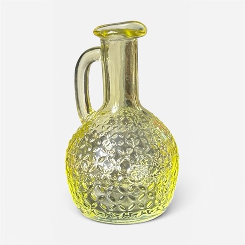 Vintage yellow glass cruet - yellow,