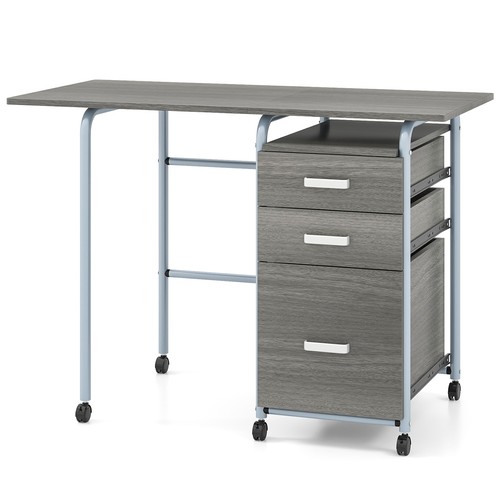 Foldable computer desk with - desk,