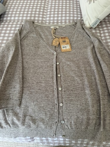 Fat face rose - cardi, natural