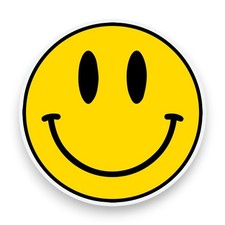 Smiley Face Self Adhesive Sticker - Happy Acid Rave Fun 1980s SG149