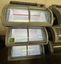 Triple Deck Ice Cream Display Freezer – Curved Glass – Commercial Scoop Freezer.