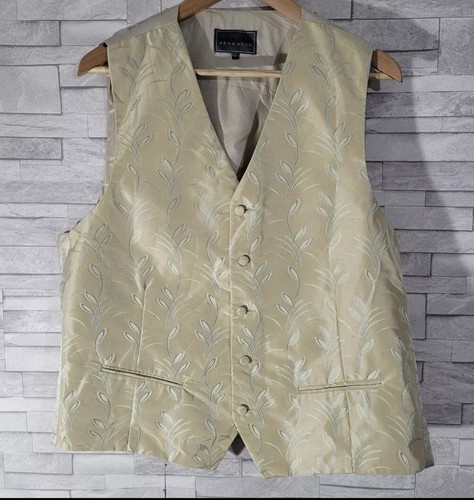 Mens vintage waistcoat beige - vintage,