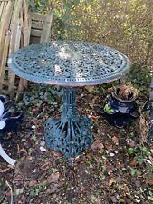 Heavy Cast iron garden Table Green Victorian Foundry Coalbrookdale Rare