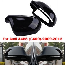 Gloss Black Door Wing Mirror Cover Caps For AUDI Q3 A3 8P A4 B8 A5 S5 A6 S6 C6