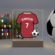 Personalised LED Football Lamp, Kids Night Light Gift, Birthday Gifts for Kids,