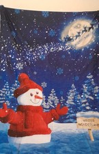 Velosso snowman Christmas glitter sparkle single bedding set