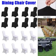 1-100 Chair Covers Spandex Stretch Wedding Banquet Anniversary Party Event Decor