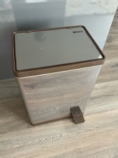Vintage Brabantia Pedal Bin - Chrome Silver Brown - Mid Century MCM
