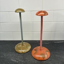 Antique Painted Wood Hat Wig