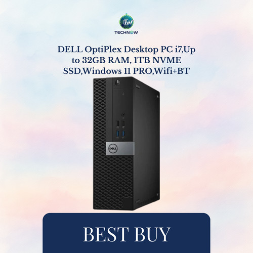 Dell optiplex desktop - desktop, i7,up