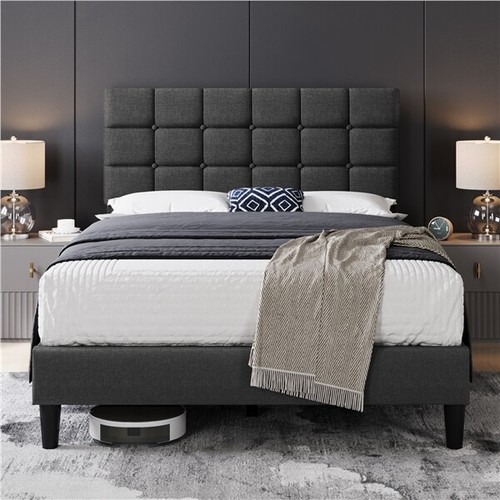 Full queen upholstered bed - upholstered,