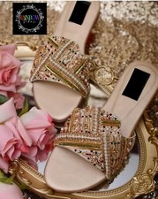 Golden Wedding shoes/slider uk