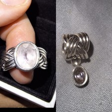 Pandora Tied Together Ring & charm amethyst silver ALE S925 collectors. 