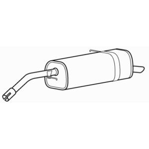 Rear exhaust silencer - silencer, &