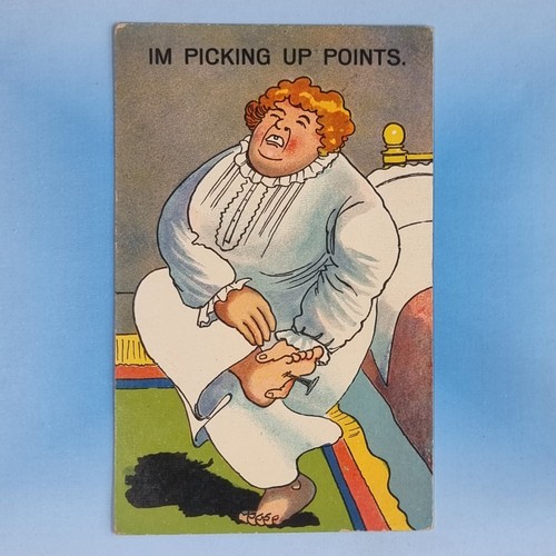 Comic postcard 1910 fat lady - 1910,