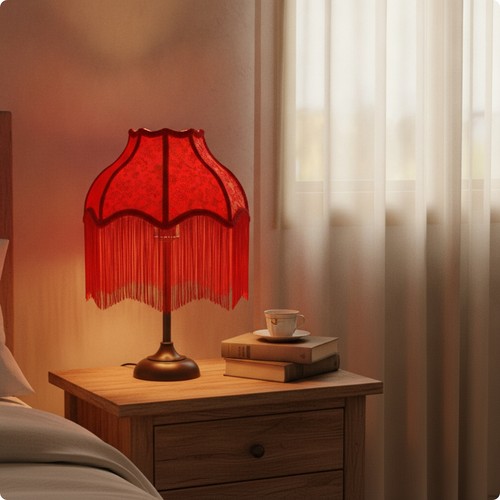 Lampshade with fringe - lampshade,