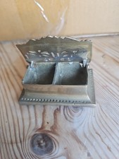 Vintage Brass Ornate Ink Pot