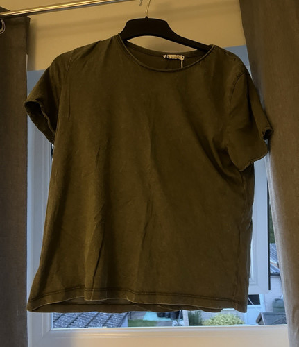 Zara woman khaki cotton - zara,