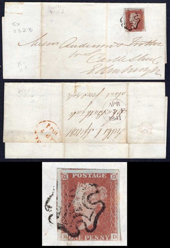 1841 penny red plate 11 - 1841,