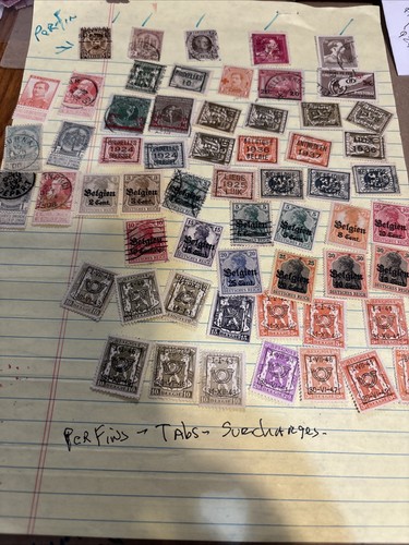 Belgium perfins tabs - /tabs, /