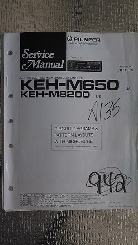 Pioneer keh m650 m8200 - m8200, service