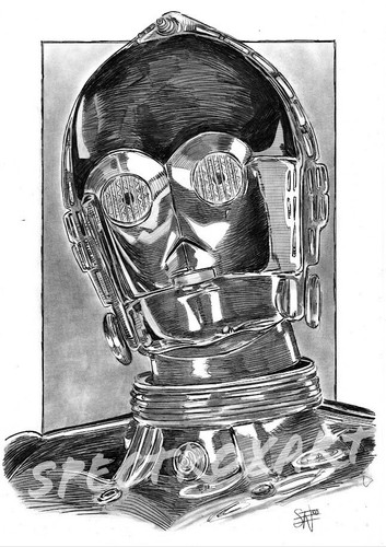 Star wars original art triple - star,