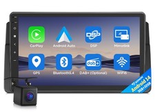 Apple CarPlay For BMW E46 Android Auto 14 Car Stereo GPS SAT NAV Radio Head Unit