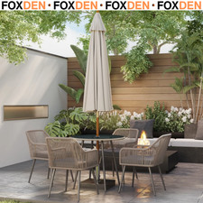 4 Seater Rattan Garden Dining