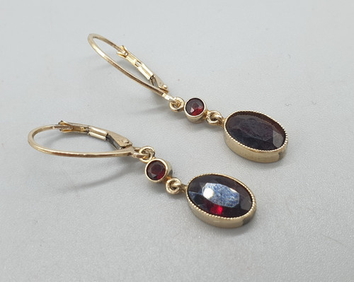 Vintage 9ct yellow gold - 9ct, garnet