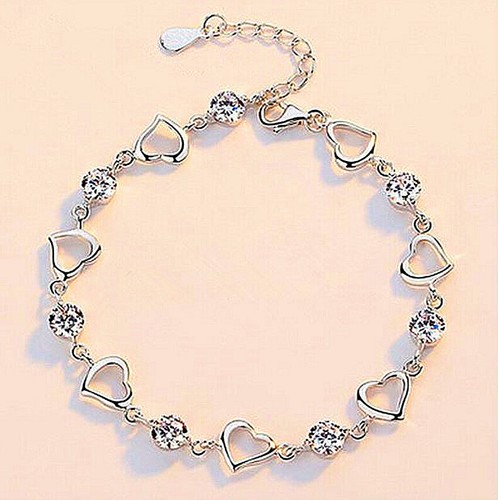 Crystal heart linked - crystal,