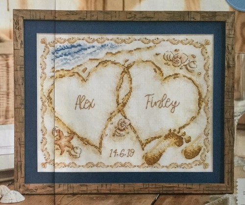 Cross stitch chart beach - cross,