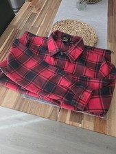 Men's Timberland PRO® Gritman Check Heavyweight Fleece Shirt M Red/Black New