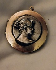 Gold-tone metal brooch or