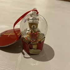 Harrods 2021 Christmas Resin Snowglobe  Decoration Bear, Brand New