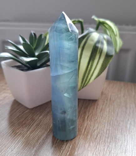 Blue fluorite round - round, crystal