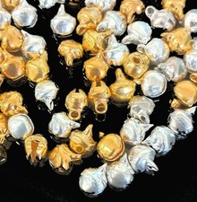 6mm silver & gold iron bells