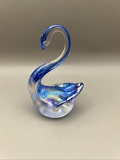 Heron Glass Swan Blue