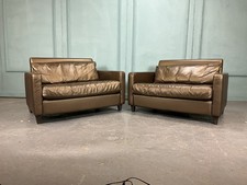 Pair Of Brown Habitat Sofas