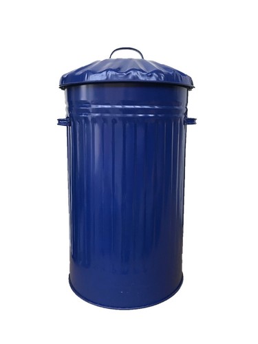 45l metal blue bin waste - blue,