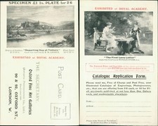 Oxford Fine Art Galleries Catalogue Application Postcard 1905