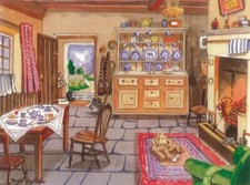 Traditional Welsh Cottage - Greetings Card - Tony Paultyn