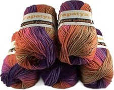 Rainbow wool pack 5 x 100g