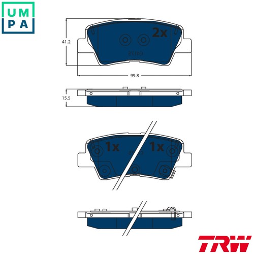 Brake pad set disc - brake,