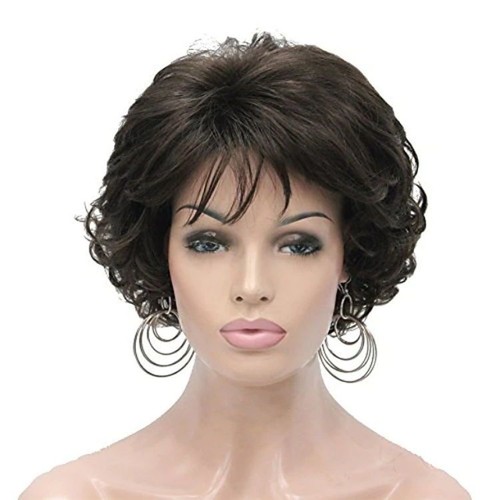 Ladies wig short curly - curly,