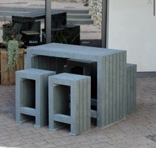 VP recycled Plastic Outside High Table & Stools - Used (Heavy Duty)